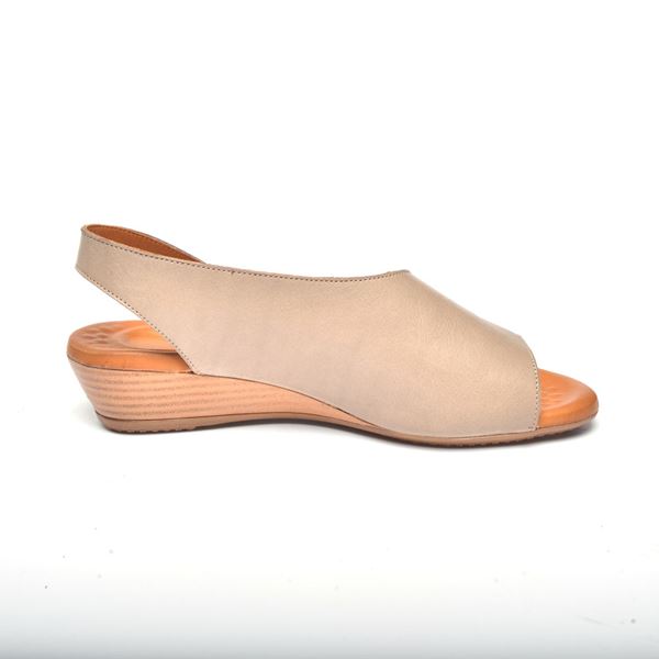 Nieve Kadın Deri Sandalet Kum