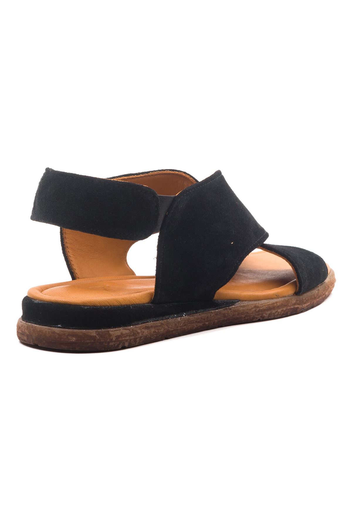 Azzare Kadın Sandalet Siyah Süet 