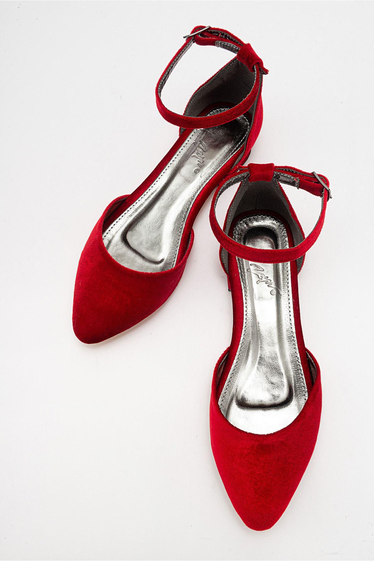 Alize Kadın Ayakkabı Kırmızı Kadife 