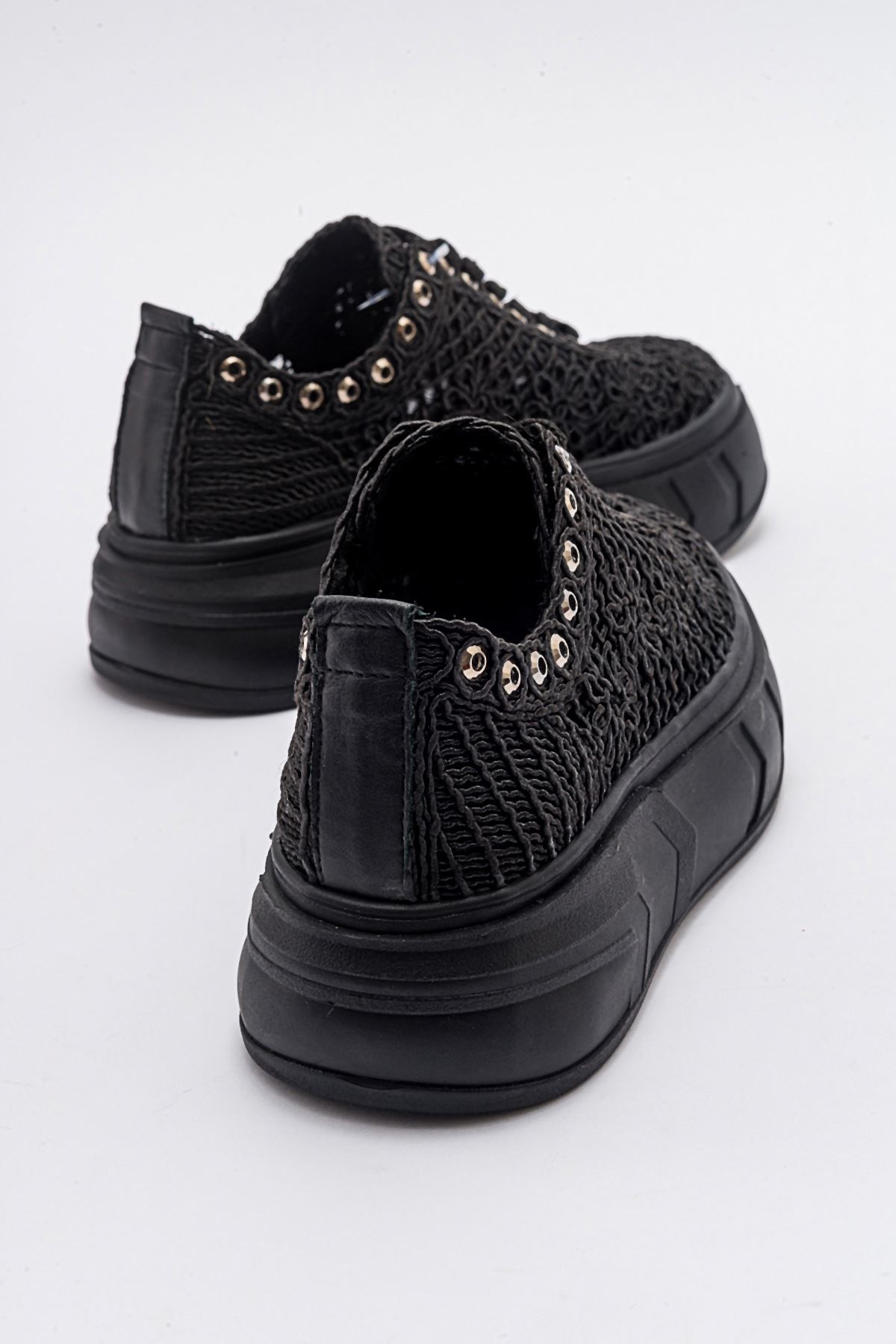 Evoli Kadın Spor Ayakkabı Siyah Örgü